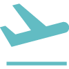 アイコン飛行機青